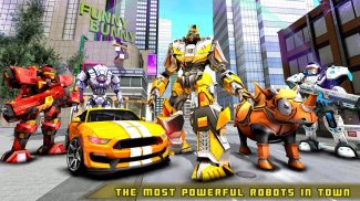 الكركدن سيارة روبوت تحويل اللعبة screenshot 3