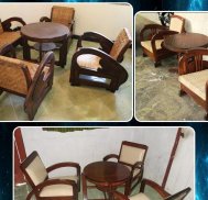 Antique Rattan Chair Table screenshot 3