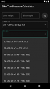 Bike Tire Pressure Calculator screenshot 0