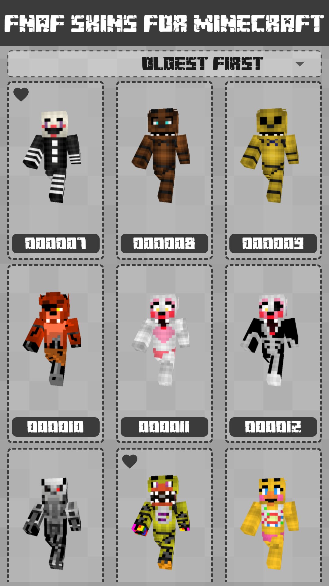 Skins for FNAF for Minecraft PE - Newest Skin for FNAF by Thanh Thao