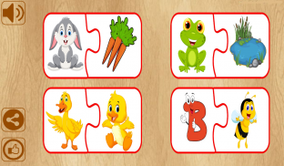 Animal Matching Puzzle for Kids-Name,Food,Home,Mom screenshot 8