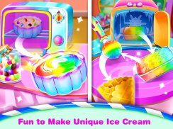 Candy Ice Cream Cone - Sweet Rainbow Dessert Games screenshot 0