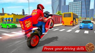 Moto Racing - Pizza Bike Game screenshot 1