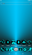 Flat Black and Cyan Icon Pack Free screenshot 7