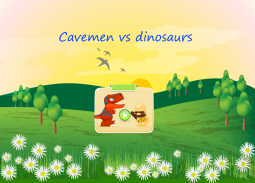 Cavemen vs dinosaurs screenshot 0