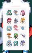 Anime Miku Chibi Pixel Art Game screenshot 1