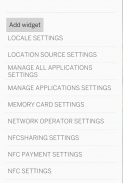 Settings Shortcut Widgets screenshot 1