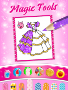 Glitter dress coloring and drawing book for Kids screenshot 4