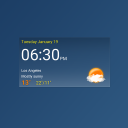 Digital clock weather theme 1 Icon