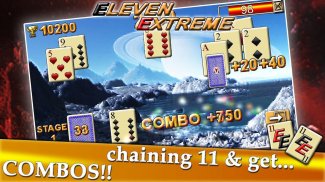 Eleven Extreme, Free Arcade Solitaire Game Card screenshot 1