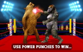 Gorilla vs Bear Ring Fighting Game screenshot 0