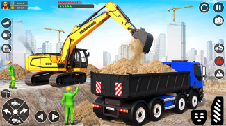Pesado Excavador Construcción Simulador Grua Juego screenshot 1