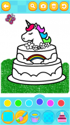 Glitter Birthday Cake Coloring screenshot 2