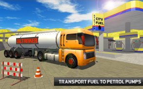 Oil Tanker Transporter 2018 Fuel Truck Driving Sim screenshot 14