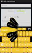 Gelb -Tastatur für Handy screenshot 2