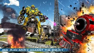 Mega Robot Transformation War : Train Robot Games screenshot 0