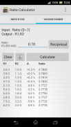 Resistor ratio calculator screenshot 2