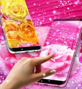 Rose pink water drop wallpaper screenshot 6