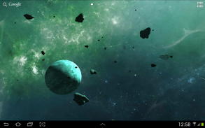 Asteroides 3D Papel de parede animado screenshot 3