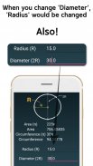 Circle Area Circumference Calc screenshot 0