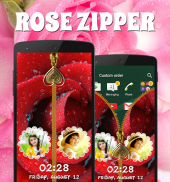 Rose Zipper Lock Screen screenshot 0