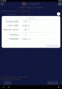 EvoEnergy - Electricity Calc screenshot 1