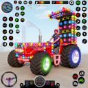 Tractor Trolley Farmer Game 3D Icon