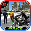 Crime City Police Bike Driver Icon