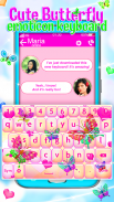 Cute Butterfly Emoji Keyboard screenshot 2