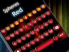 คีย์บอร์ด Emoji Spheres Red screenshot 3