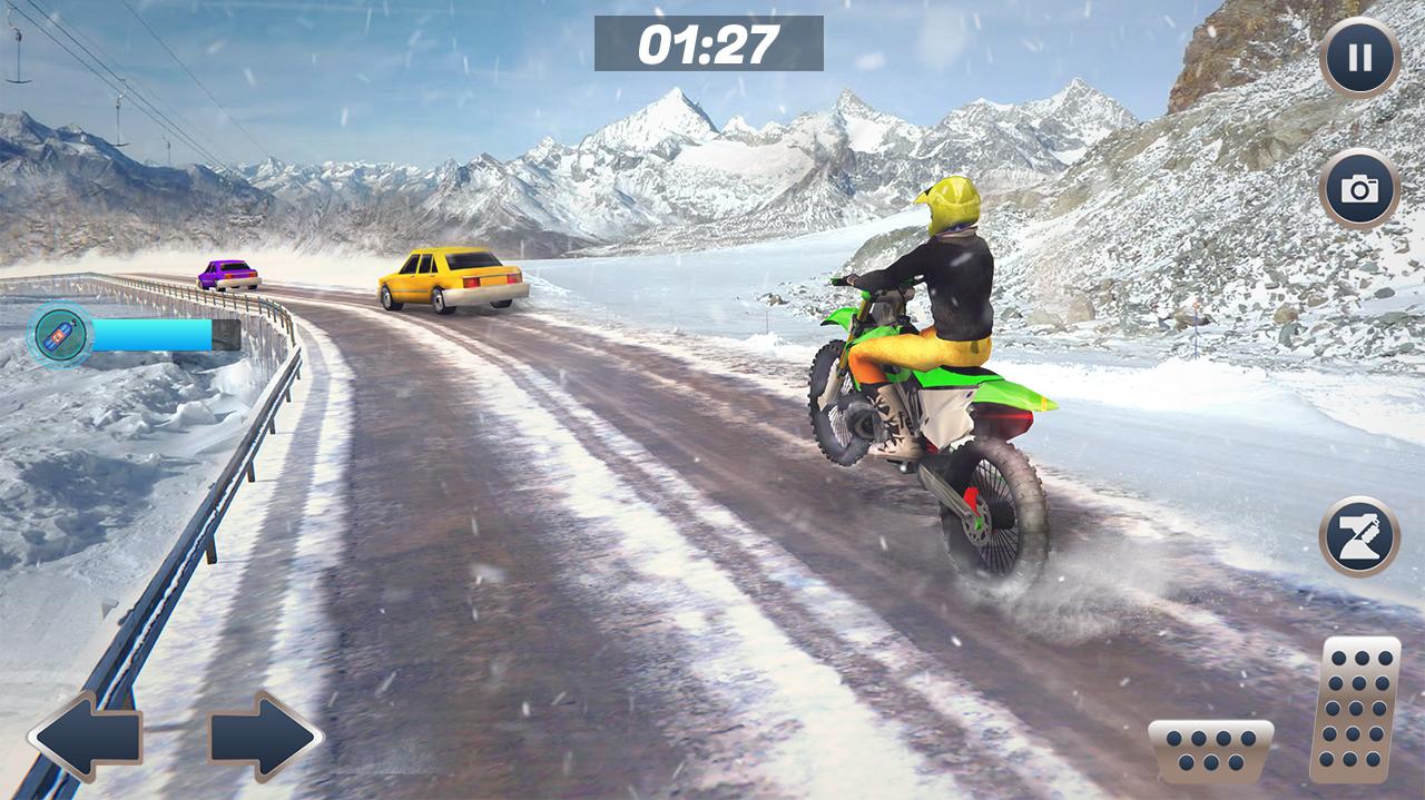 snow mountain bike racing mod apk