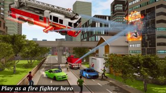 Flying Fire Truck Simulator screenshot 3