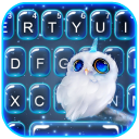 Night Unicorn Owl Tema de teclado Icon