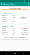 Tire Calculator Deluxe screenshot 0
