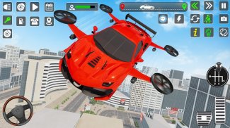 उडत गाडी खेळ गाडी उड्डाण 3D screenshot 3
