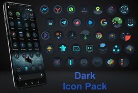 Oscuro Paquete de iconos screenshot 1