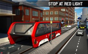 مرتفعة عبور حافلة محاكي Futuristic City Bus Games screenshot 11