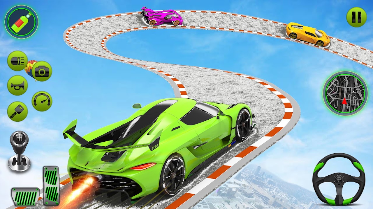 Mega Ramp Car Stunts Racing Game - Impossible Car Tracks 3D Android  GamePlay - Kar Wala Game 