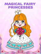 Animated Princess Coloring Book by numbers screenshot 1