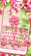 Pink Summer Flower Keyboard screenshot 1