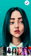 Billie Eilish Singer Art Girl Copy Cat  Wallpaper screenshot 0