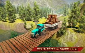 Tractor Trolley Farming Transport: Offroad Drive screenshot 9