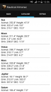 Nautical Almanac screenshot 1