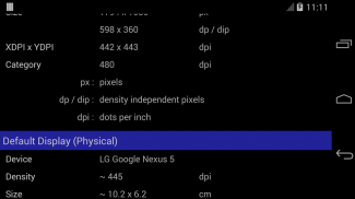 Screen Size / DPI and Dev Info screenshot 5