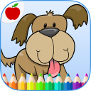 Dogs, Cats & Happy Pets Coloring Book Game