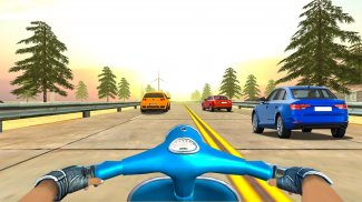 VR Highway Traffic Bike Racer screenshot 3