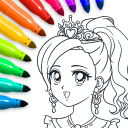 Painting and drawing: free coloring book game. Icon