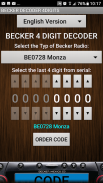 Becker 4Digit Radio Code screenshot 0