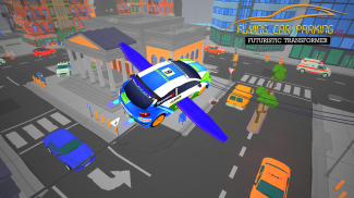 Flying Car 3D Parking : Futuristic Transformer screenshot 0