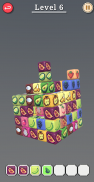 Fruit Cube Tile Match 3D screenshot 2